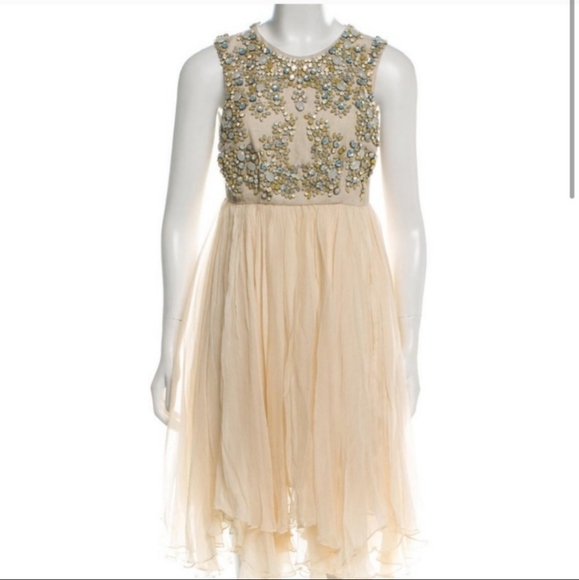 Do Not Buy Adam Lippes Runway Silk Linen  Cocktail Holiday Party Dress 8 Medium - Picture 4 of 7